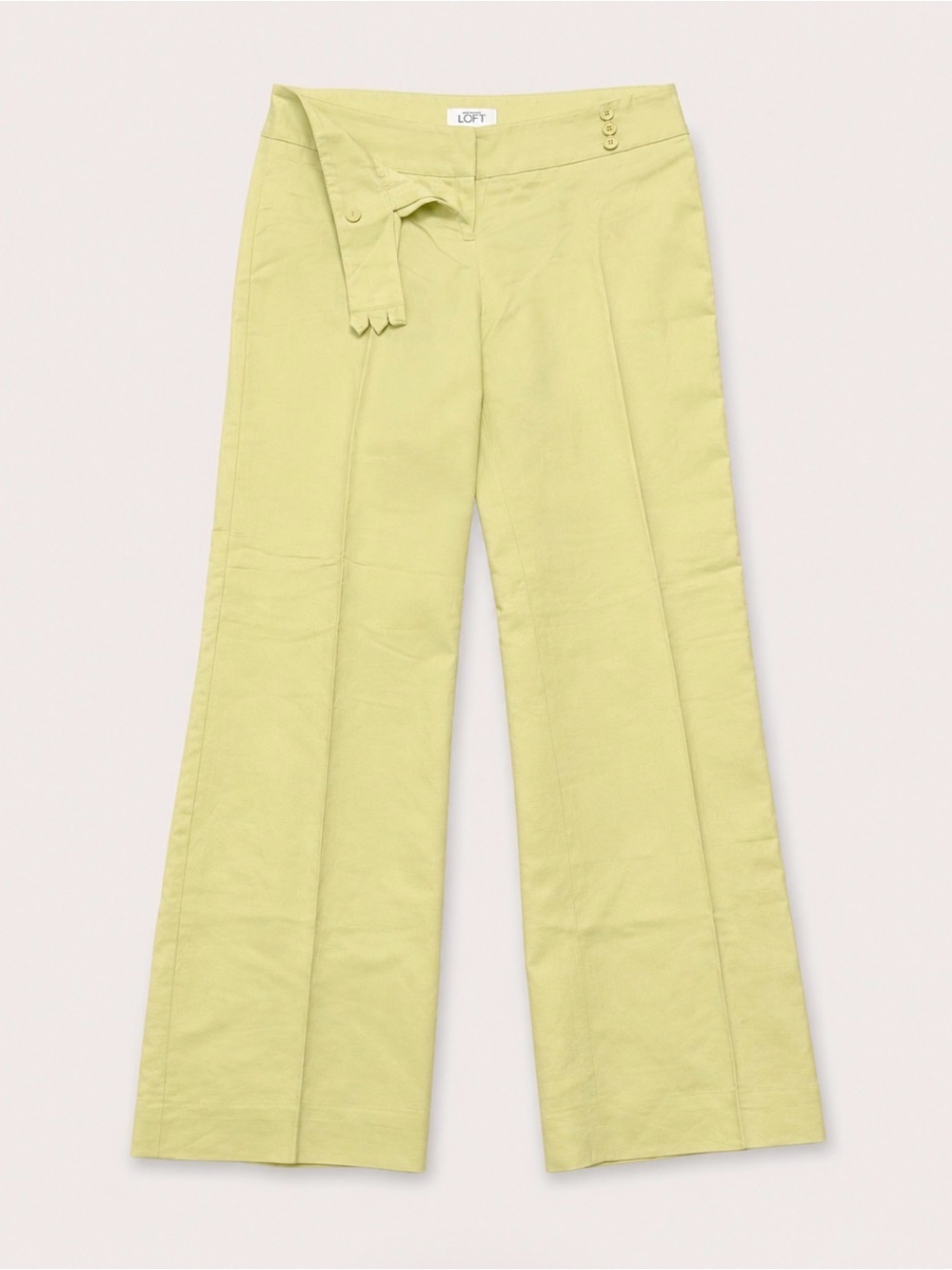Vintage Ann Taylor LOFT pale chartreuse trousers 💛💚 Size 6